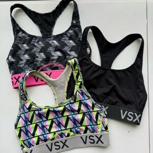 VSX Sports Bra Trio - Black, Pink, Multicolor